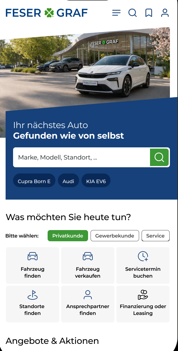 Startseite Mobile